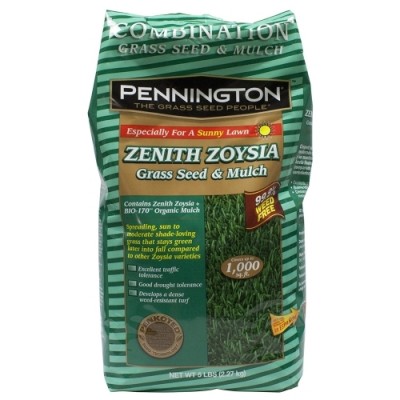 Pennington Zoysia Grass Seed With Mulch Grass Seed, 5 lbs   005627653